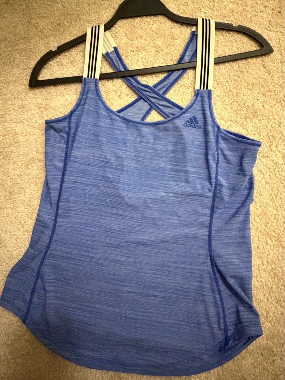 Adidas Blue Cross Back Workout Tank Top – Women’s XS